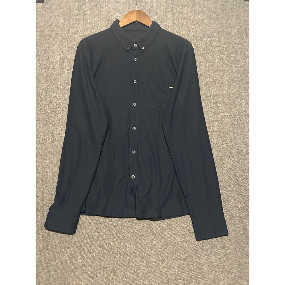 Vuori Ace Button Down Long Sleeve Shirt Mens Large blue Breathable V185 - Picture 2 of 7